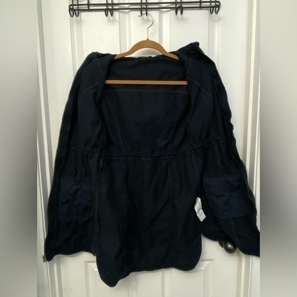 Hollister Women’s Long Hooded Utility Jacket Navy Size Small - Picture 3 of 8